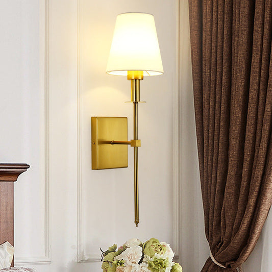 Nordic Drum Iron Fabric 1-Light Wall Sconce Lamp
