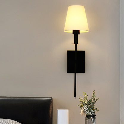 Nordic Drum Iron Fabric 1-Light Wall Sconce Lamp