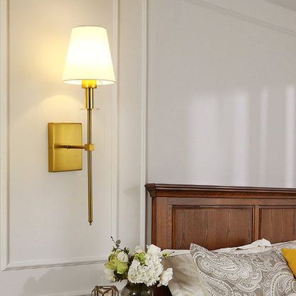 Nordic Drum Iron Fabric 1-Light Wall Sconce Lamp