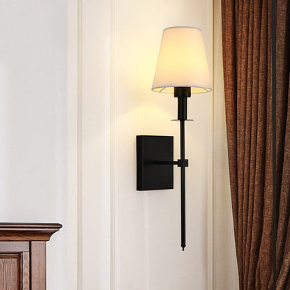 Nordic Drum Iron Fabric 1-Light Wall Sconce Lamp