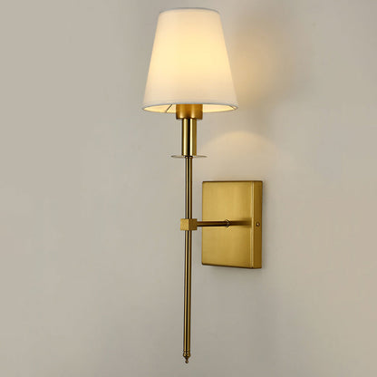 Nordic Drum Iron Fabric 1-Light Wall Sconce Lamp