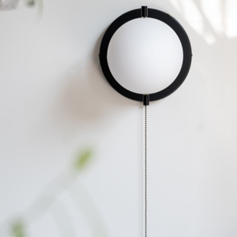 Scandinavian Globe Iron Glass 1-Light Wall Sconce Lamp