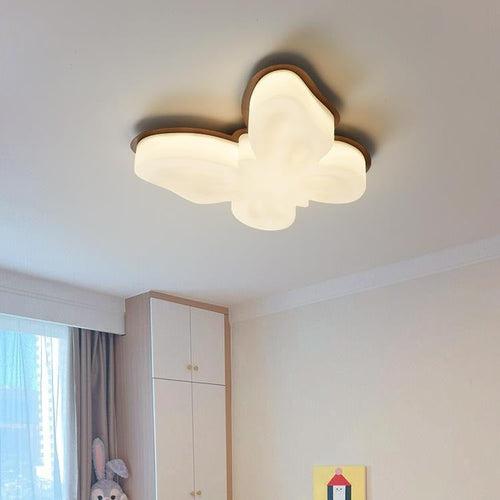 Butterfly Plastic LED Kids Semi-Flush Mount Ceiling Light