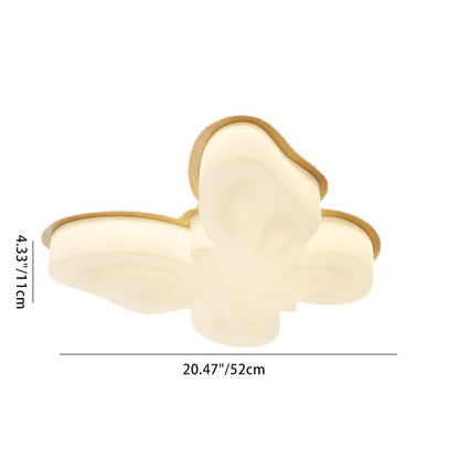 Butterfly Plastic LED Kids Semi-Flush Mount Ceiling Light