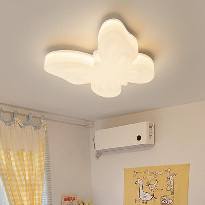 Butterfly Plastic LED Kids Semi-Flush Mount Ceiling Light
