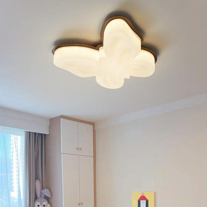 Butterfly Plastic LED Kids Semi-Flush Mount Ceiling Light