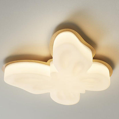 Butterfly Plastic LED Kids Semi-Flush Mount Ceiling Light