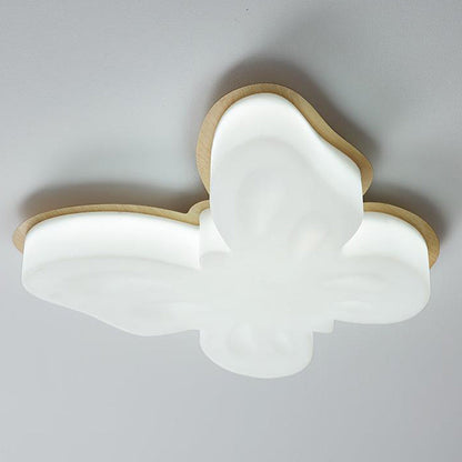 Butterfly Plastic LED Kids Semi-Flush Mount Ceiling Light