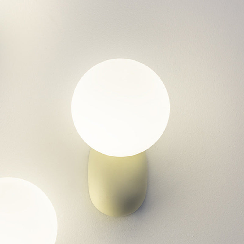 Nordic Globe Resin Glass 1-Light Wall Sconce Lamp