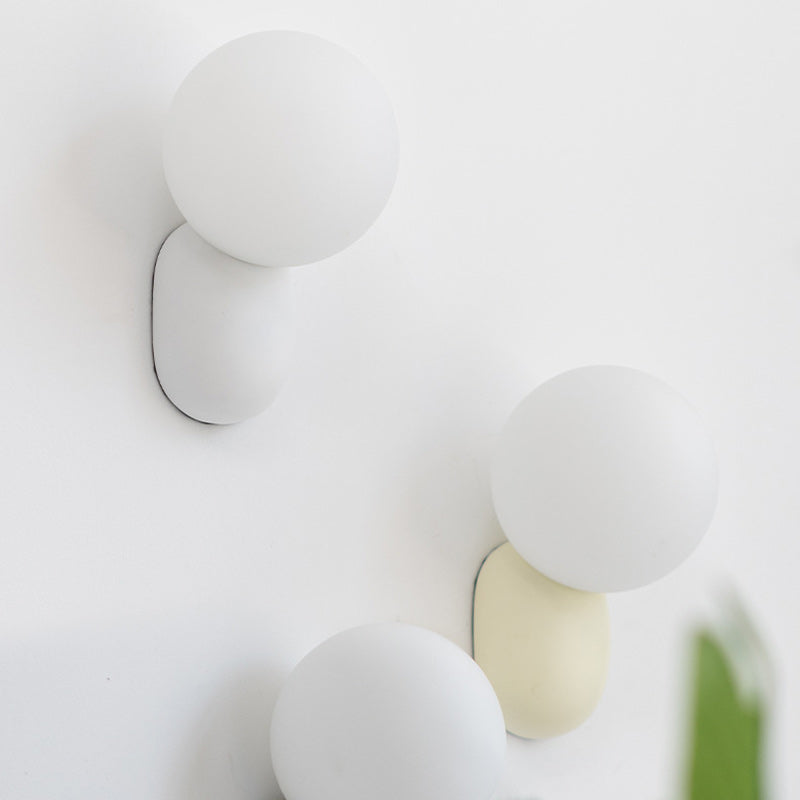 Nordic Globe Resin Glass 1-Light Wall Sconce Lamp