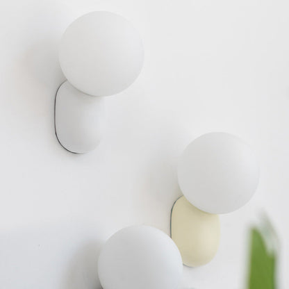 Nordic Globe Resin Glass 1-Light Wall Sconce Lamp