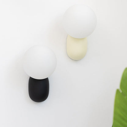Nordic Globe Resin Glass 1-Light Wall Sconce Lamp