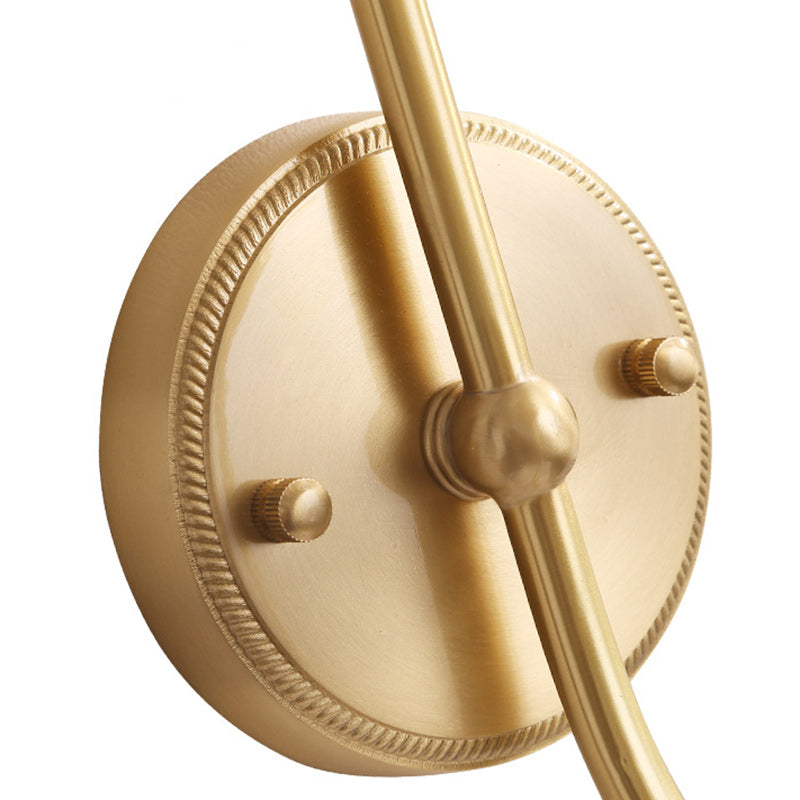 Traditional Drum Copper Fabric 1-Light Wall Sconce Lamp