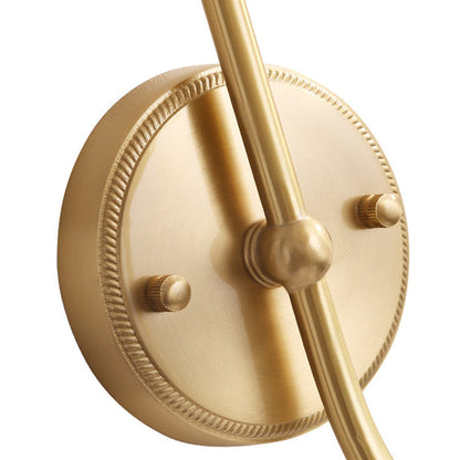 Traditional Drum Copper Fabric 1-Light Wall Sconce Lamp
