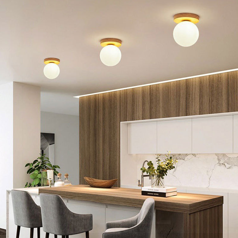 Modern Glass Globe Ceiling Light