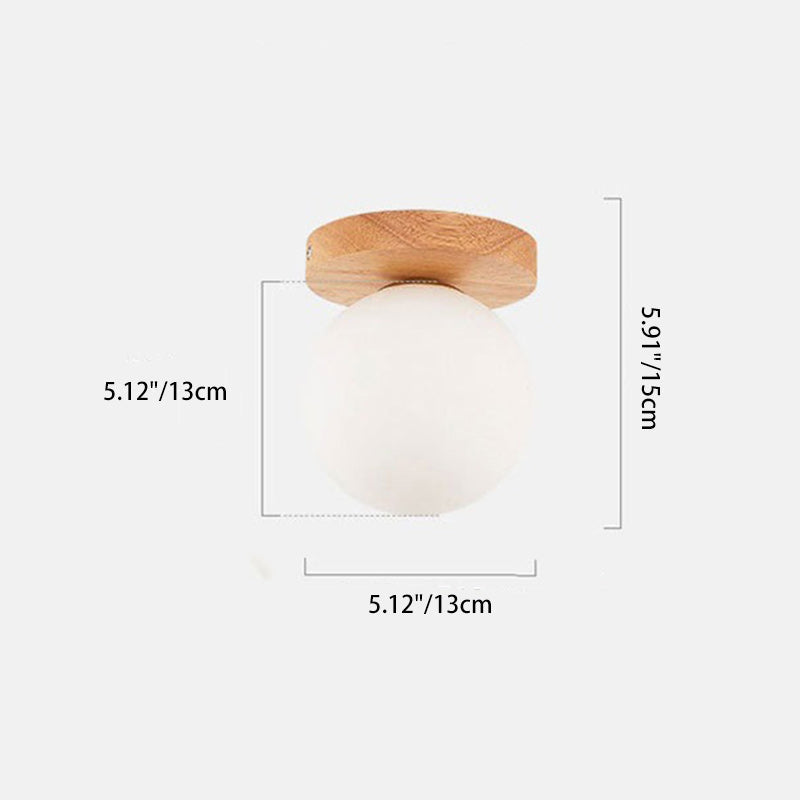 Modern Glass Globe Ceiling Light