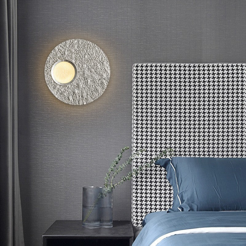 Scandinavian Round Iron Resin LED Wall Sconce Lamp