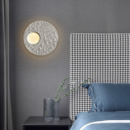 Scandinavian Round Iron Resin LED Wall Sconce Lamp