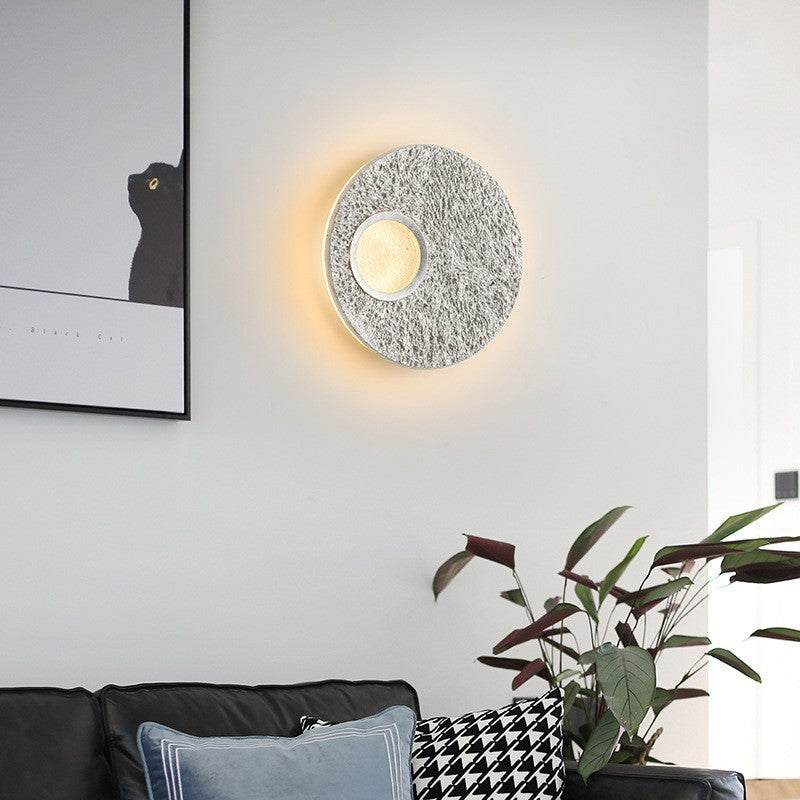 Scandinavian Round Iron Resin LED Wall Sconce Lamp