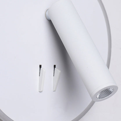 Modern Minimalist Round Iron PVC LED Wall Sconce Lamp