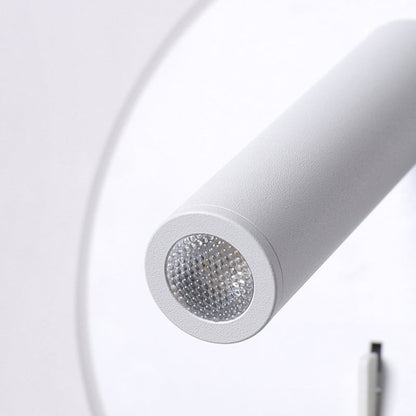 Modern Minimalist Round Iron PVC LED Wall Sconce Lamp