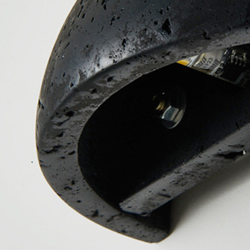 Japanese Semicircle Stone 1-Light Wall Sconce Lamp