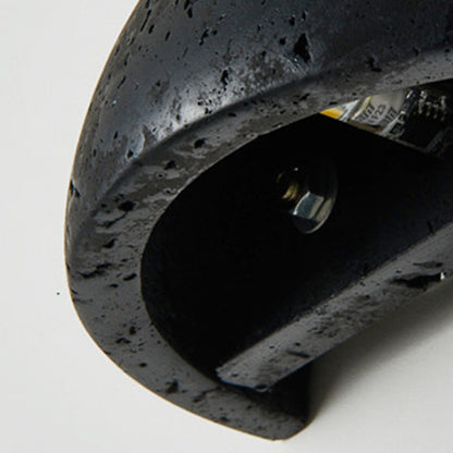 Japanese Semicircle Stone 1-Light Wall Sconce Lamp