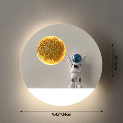 Creative Round Iron Resin Acrylic LED Wall Sconce Lamp