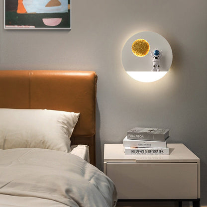 Creative Round Iron Resin Acrylic LED Wall Sconce Lamp