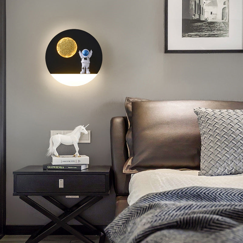 Creative Round Iron Resin Acrylic LED Wall Sconce Lamp