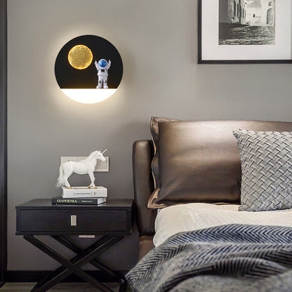Creative Round Iron Resin Acrylic LED Wall Sconce Lamp