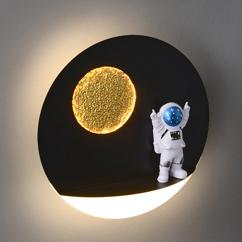 Creative Round Iron Resin Acrylic LED Wall Sconce Lamp