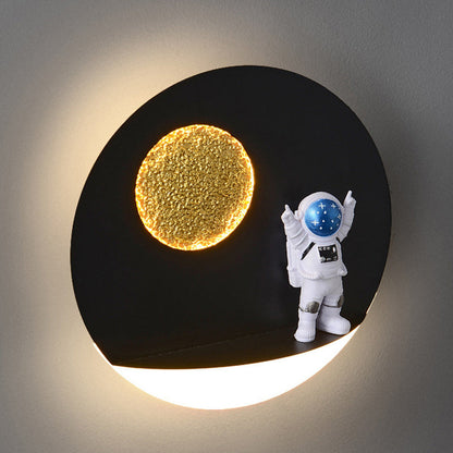 Creative Round Iron Resin Acrylic LED Wall Sconce Lamp