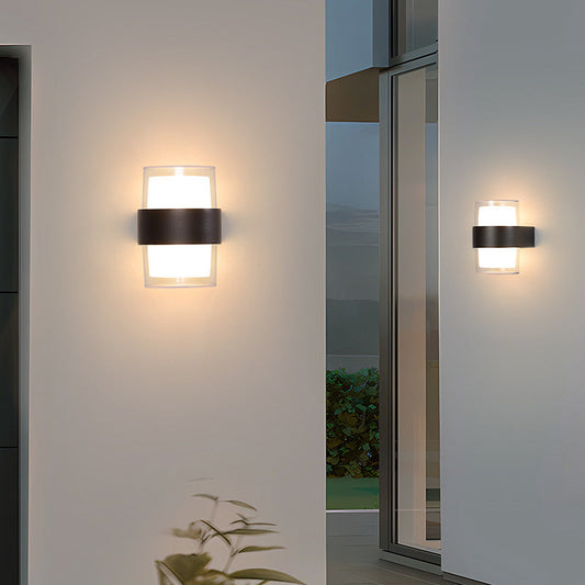 Minimalist Cylinder Aluminum Acrylic LED Wall Sconce Lamp