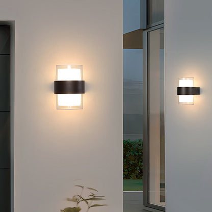 Minimalist Cylinder Aluminum Acrylic LED Wall Sconce Lamp
