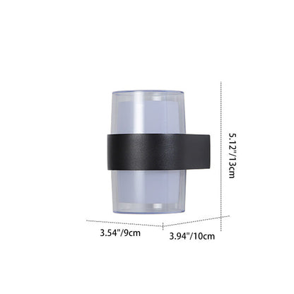 Minimalist Cylinder Aluminum Acrylic LED Wall Sconce Lamp