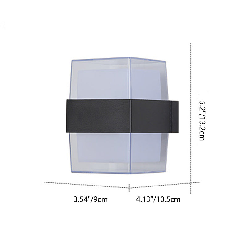 Minimalist Cylinder Aluminum Acrylic LED Wall Sconce Lamp
