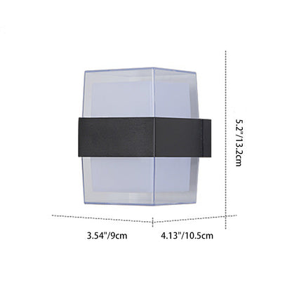Minimalist Cylinder Aluminum Acrylic LED Wall Sconce Lamp