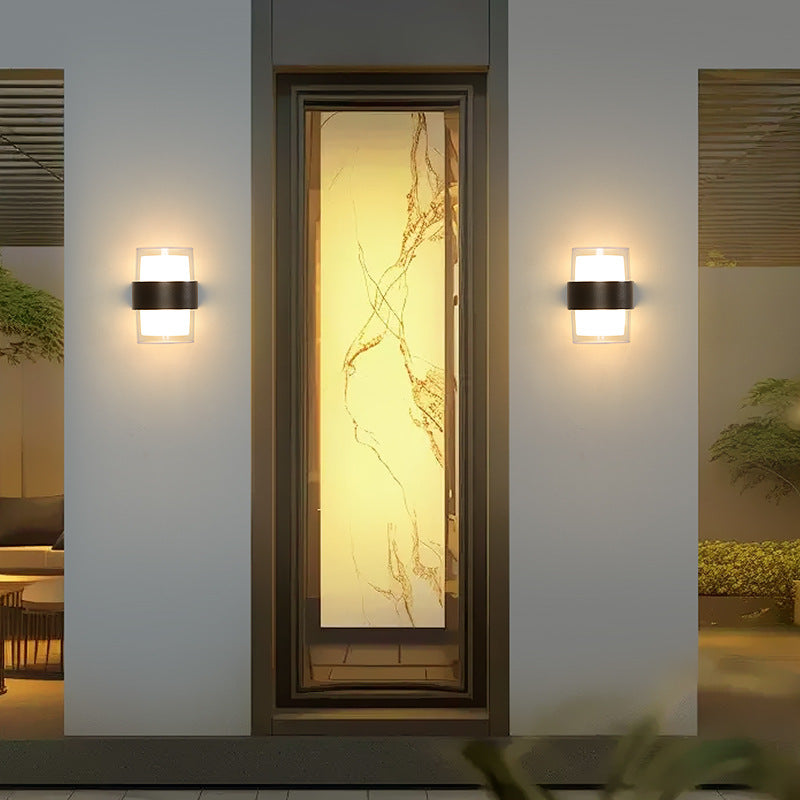 Minimalist Cylinder Aluminum Acrylic LED Wall Sconce Lamp