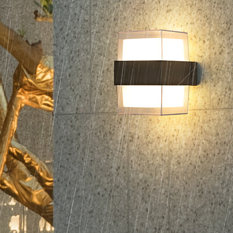 Minimalist Cylinder Aluminum Acrylic LED Wall Sconce Lamp