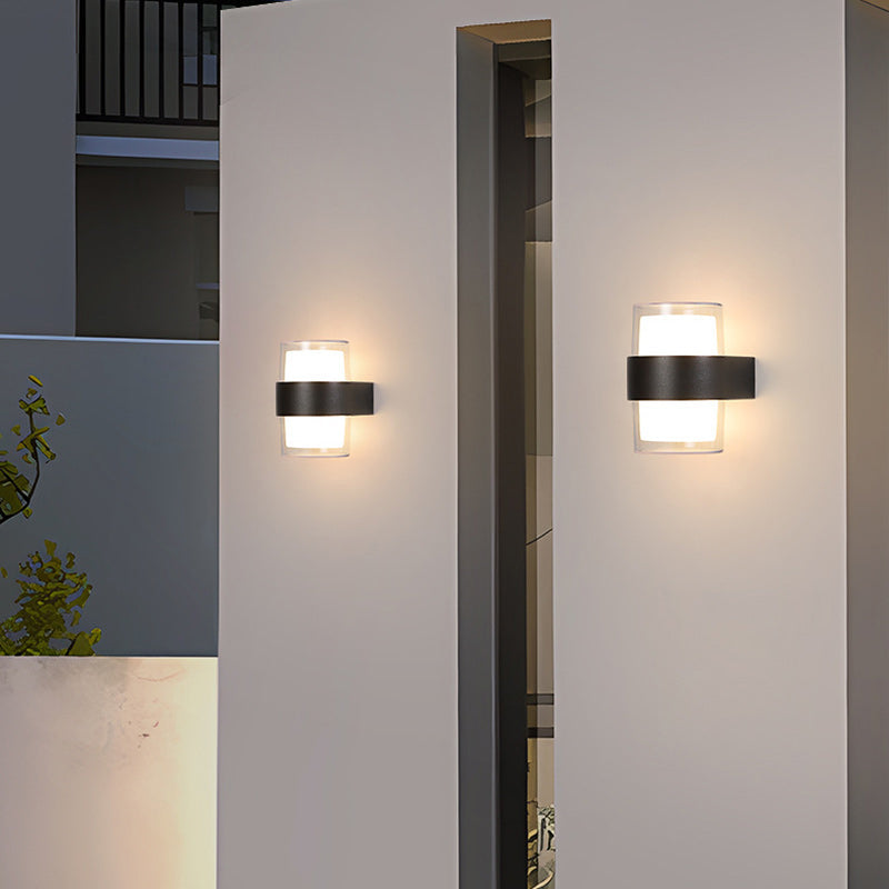 Minimalist Cylinder Aluminum Acrylic LED Wall Sconce Lamp