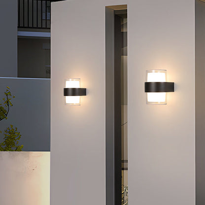 Minimalist Cylinder Aluminum Acrylic LED Wall Sconce Lamp