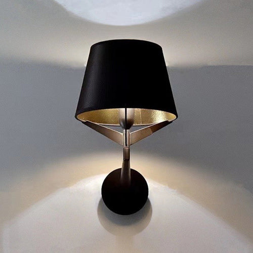 Modern Minimalist Drum Iron Fabric 1-Light Wall Sconce Lamp
