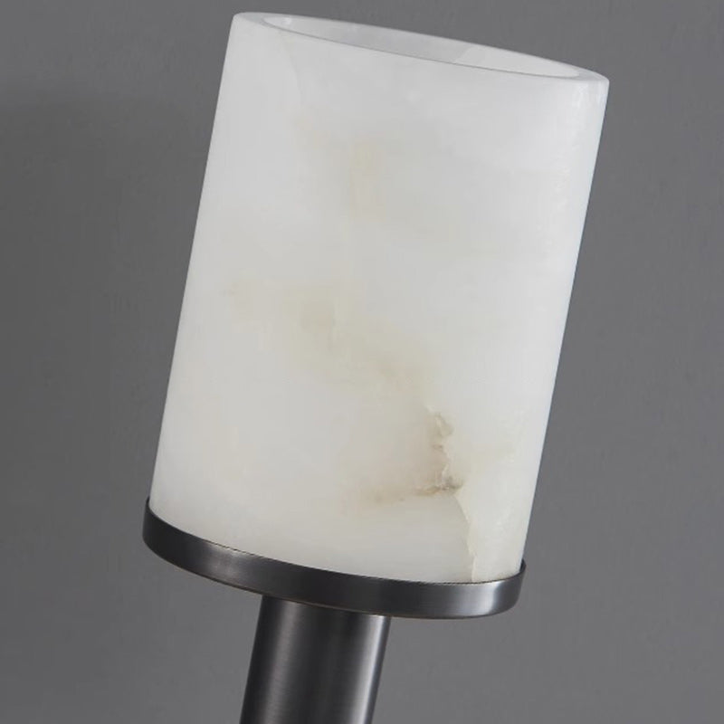 Luxury Column Copper Stone 1-Light Wall Sconce Lamp