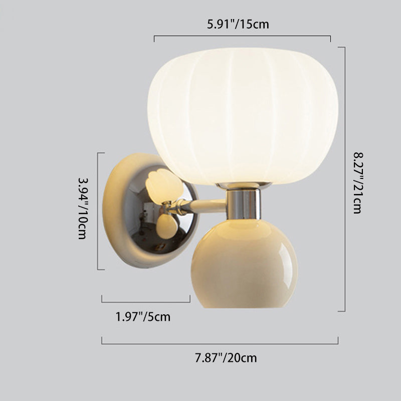 Creative Oval Iron Plastic 2-Light Wall Sconce Lamp