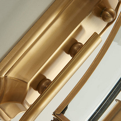 European Trapezoid Copper Glass 1-Light Wall Sconce Lamp