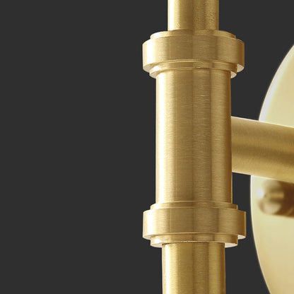 Luxury Drum Copper Fabric 1/2-Light Wall Sconce Lamp