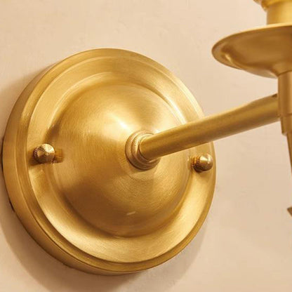 Traditional Drum Copper Fabric 1/2-Light Wall Sconce Lamp