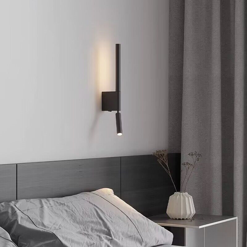 Scandinavian Column Aluminum Plastic LED Wall Sconce Lamp
