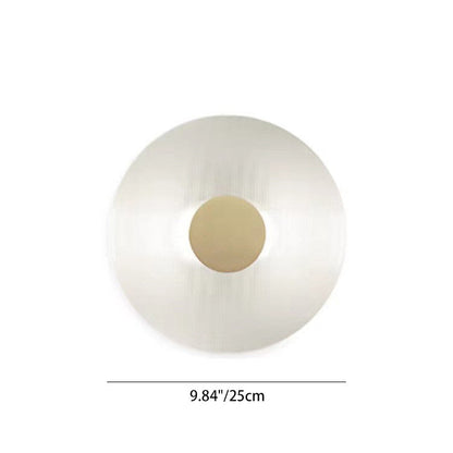 Contemporary Nordic Round Iron Glass LED Wall Sconce Lamp